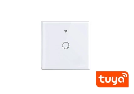 MasterLED Fehér üveg WIFI-s érintő villanykapcsoló(101+N)