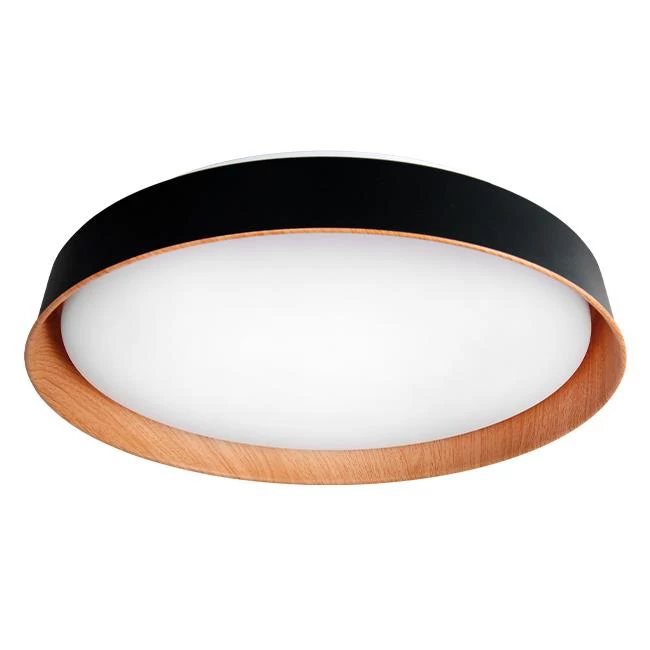 MasterLED XUDO 54W  3000-6500K  400x85 mm  fekete/tölgy színű mennyezeti lámpa távirányítóval