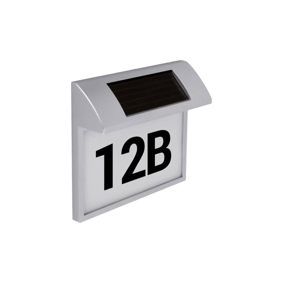 Strühm Led 0 18W-os króm  napelemes házszám világító lámpa