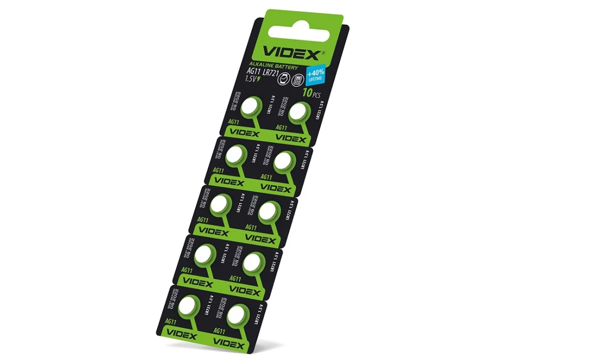 Videx AG11/LR721 20mAh alkáli gombelem (darabár  min. rendelhető mennyiség 10 db)