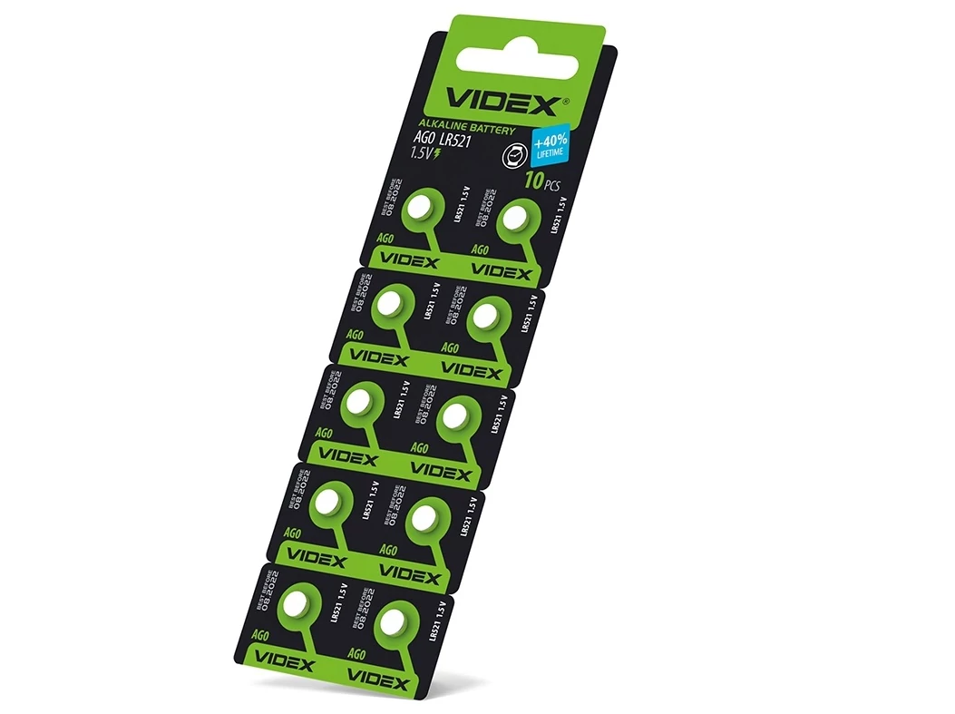Videx AG1/LR621 14mAh alkáli gombelem (darabár  min. rendelhető mennyiség 10 db)