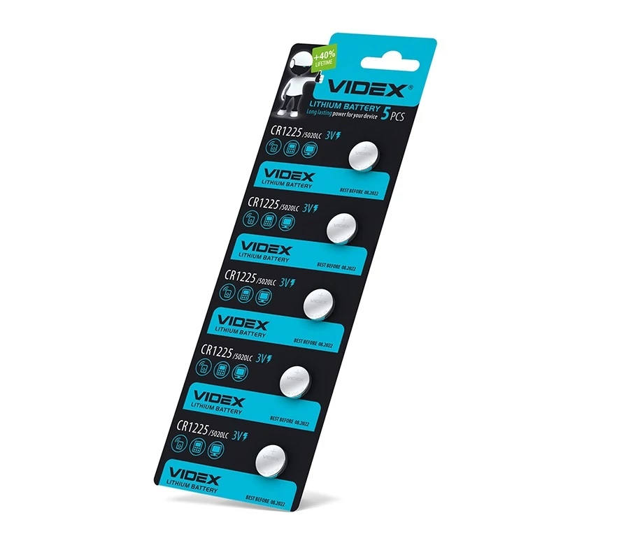 Videx CR1225 48mAh gombelem(darabár  min. rendelhető mennyiség 5 db)