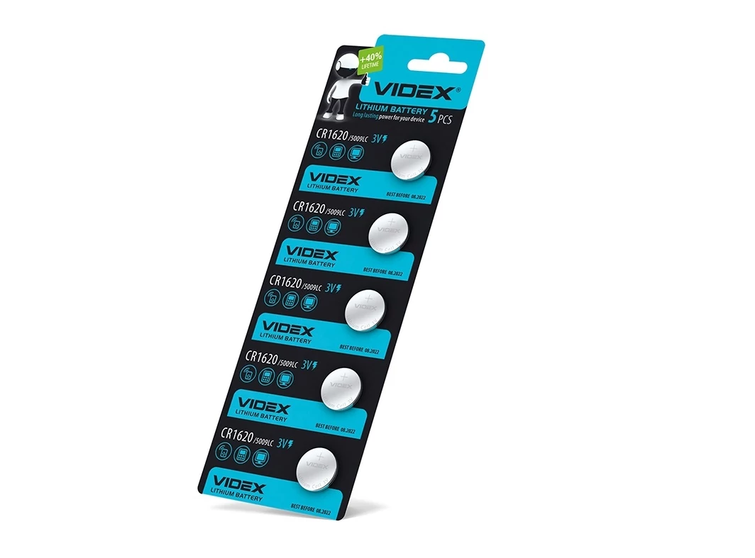 Videx CR1620 70mAh gombelem (darabár  min. rendelhető mennyiség 5 db)
