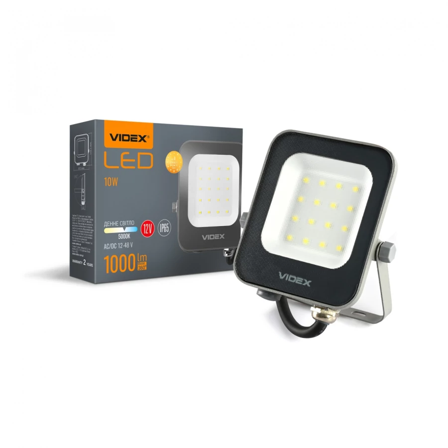 Videx F3e 10w  1000lm  5000K  AC/DC 12-48 V LED reflektor
