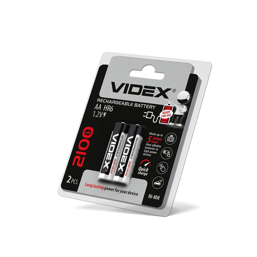 Videx HR6/AA 2100mAh újratölthető akkumlátor (darabár  min. rendelhető mennyiség 2 db)