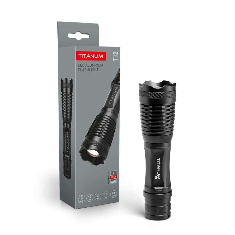 Videx TITANUM hordozható LED zseblámpa  5000K  350lm  TLF-T12