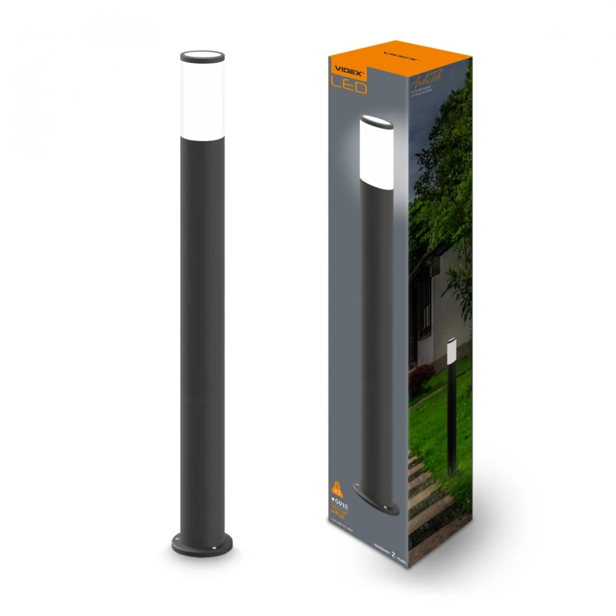 Videx kerek  kerti 60 cm-es fekete színű állólámpa  GU10-es foglalattal
