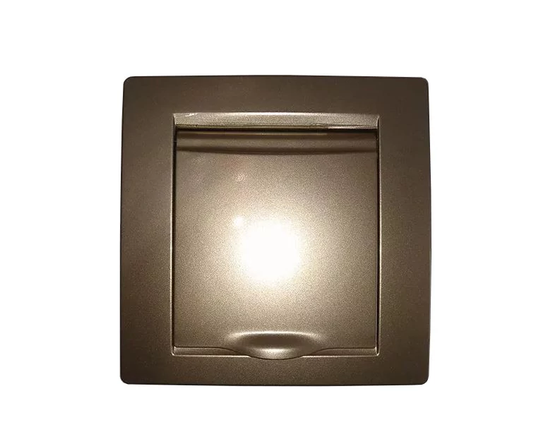 ELDLUX ELDGROUND 2P+F konnektor gyerekvédelemmel csapfedéllel arany csavaros IP44