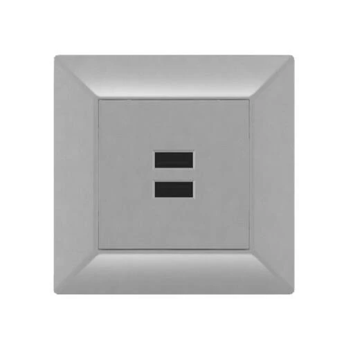 ELDGROUND 2xUSB töltő ajzat ezüst