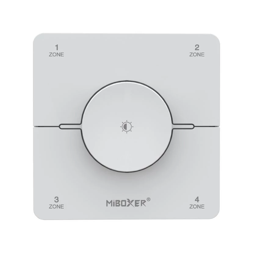 MiBoxer 4 zónás Dimmer+CCT Fali Távirányító Fehér