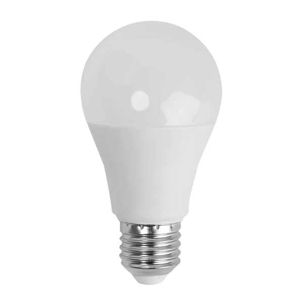 E27 12W LED körte égő hideg fehér 6400K A60 tejüveg opál