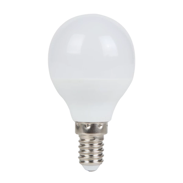 E14 4W LED kisgömb égő hideg fehér 6400K G45 tejüveg opál