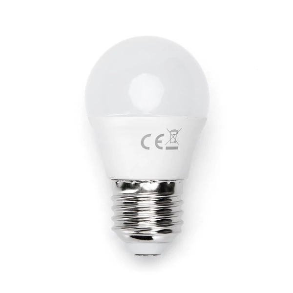 E27 4,9W LED kisgömb égő meleg fehér 3000K G45 tejüveg opál