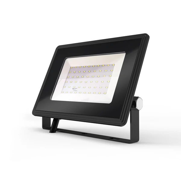 50W Fekete Házas Slim LED Reflektor Hideg Fehér 4500lm