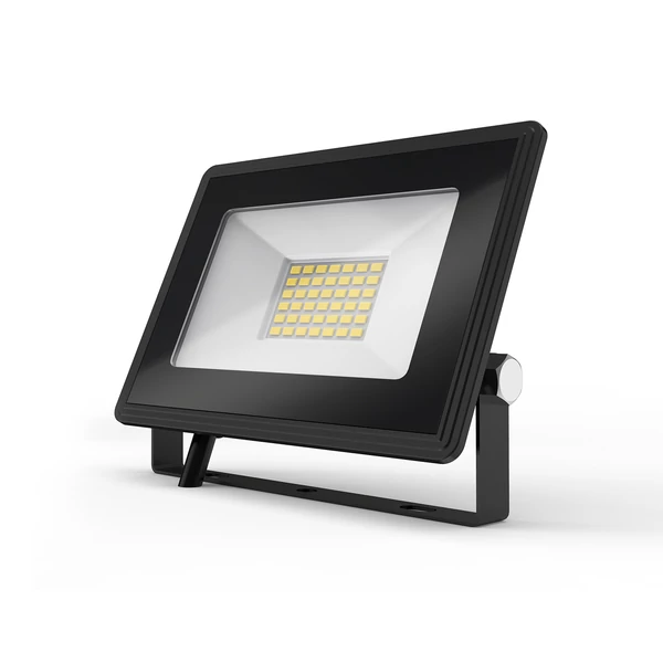 30W Fekete Házas Slim LED Reflektor Természetes Fehér 2700lm