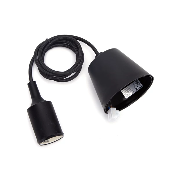 Fekete E27 Foglalat Függeszték