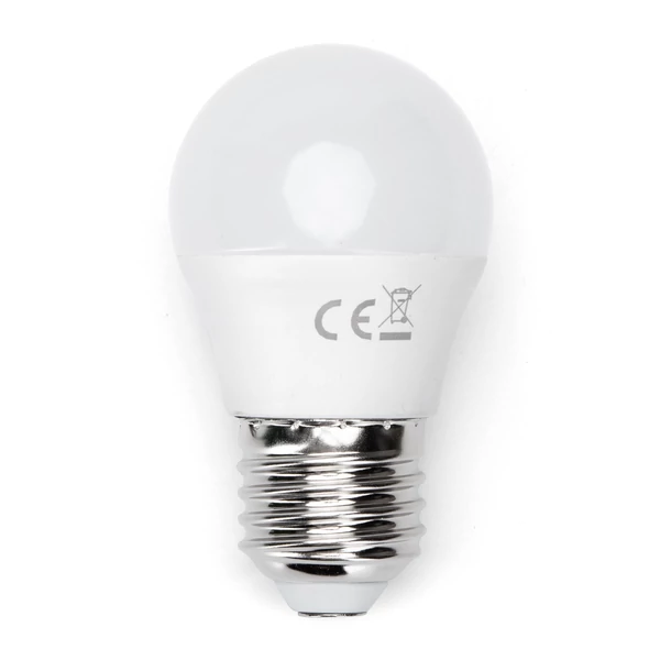 E27 7W LED kisgömb égő természetes fehér 4000K G45 tejüveg opál